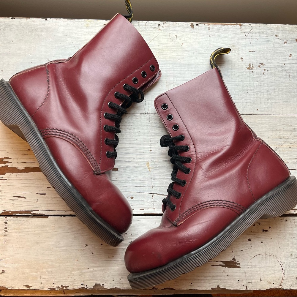 Dr. Martens The Original Cherry Red Boots Made in England
